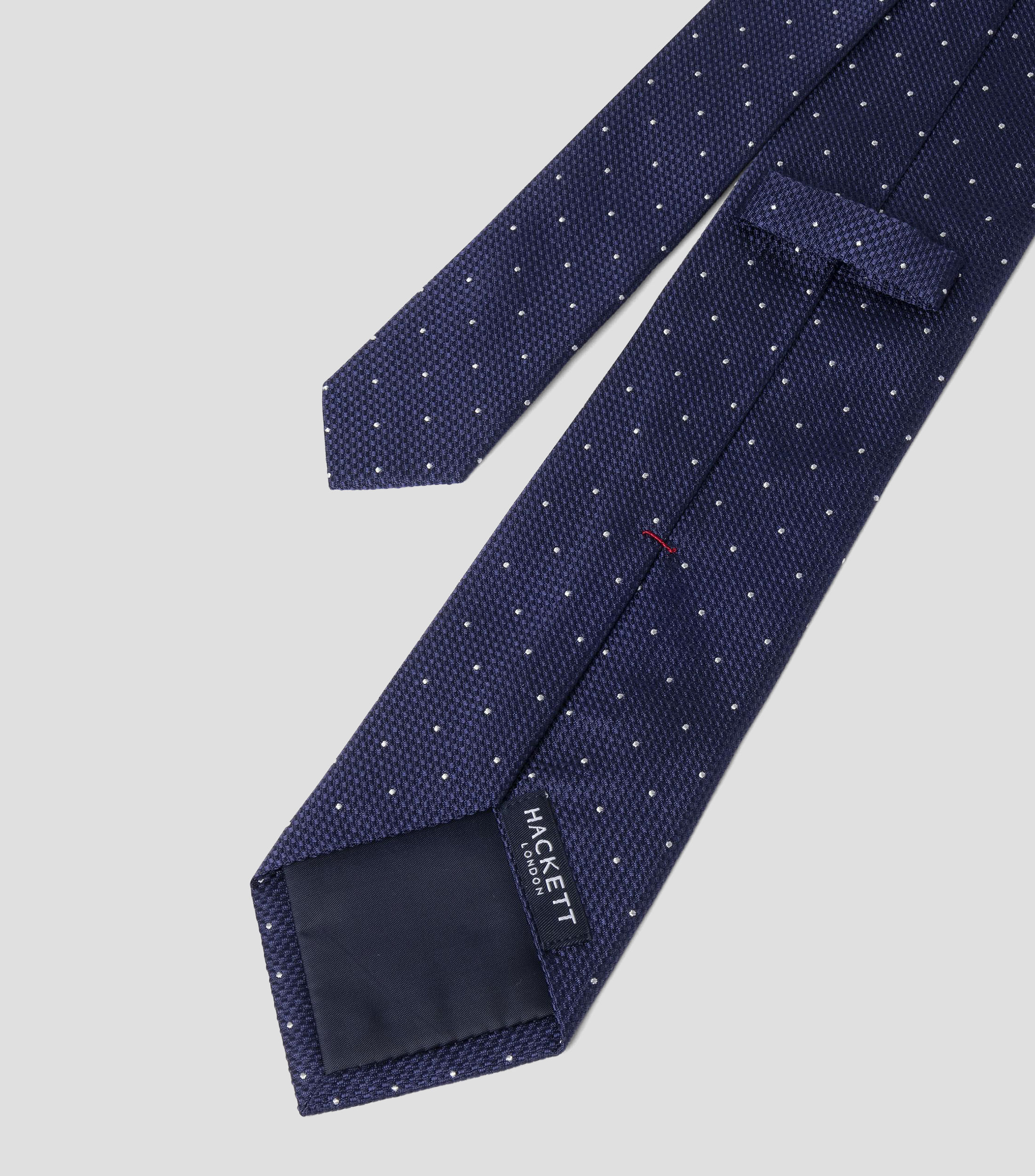 Corbata ancha en seda con lunares
